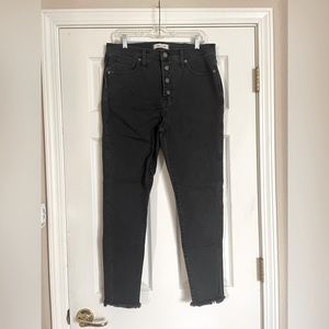 Madewell Faded Black High Rise Skinny Jeans